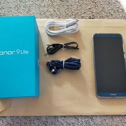 Honor 9 Lite unlocked smartphone
Nice colour, mirror blue
Always kept in a silicone case with glass screen protector
#Summer21
Comes boxed with USB cable, heansets, aux cable and sim pin remover and leaflets with original foils from new
don't waste my time if you're not buying!
