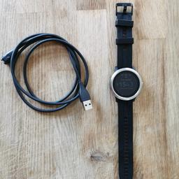Great watch for exercise or just every day use. loads of features on it, I just used it for running thou. 
No marks on the screen, couple of small marks on the bezel but not noticeable. 
Just the watch and charging cable for sale. no box.
