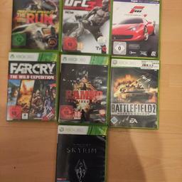 Einzelpreis 5 €

*Need for Speed the Run, Limited Edition
*UFC 3(usk18)
*Rambo (usk18)
*FarCry the wild Expedition (usk18)
*Battlefield 2
*Forza Motorsport
*Skyrim