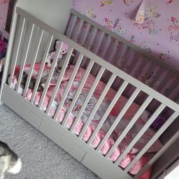Daughters cotbed for sale no longer needed shes had a bed now.

Originally from IKEA
Has all the bolts and fixing to turn into bed too
Mattress not included

Its taken down ready to go.

£70
no offers
collection only 
I need it gone.