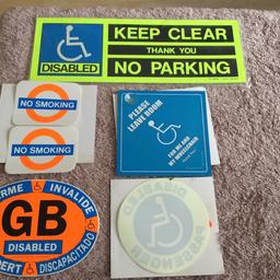 Assortment of disabled stickers all new happy to post but postage would need to be covered