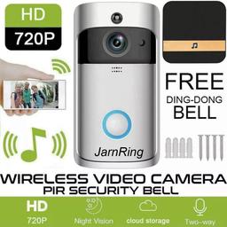 JarnRing Wireless WiFi Video Security Doorbell Intercom Video Camera Door Bell. Condition is "New”. View Who is at your home or office door even when you're away or abroad. Get to see that guest before hand with the motion sensor feature. Monitor your environment even when you're not at home. Catch those burglars or Car breakers when you're not there.All you need is wifi connectivity, and a smartphone you cone. Easy to install and set up. Comes with user guide,battery and Chime.