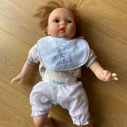 Reborn baby doll with hair
Weighted
Comes with bib, nappy, top and trousers
Open to offers
22”