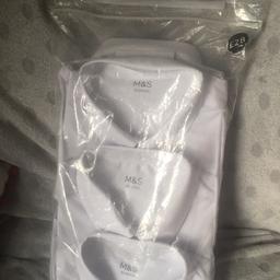 M&S school shirts long sleeved X5 brand new in pack 17-18yrs Originally £29