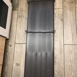 Metallic silvery grey vertical radiator with two towel rails adjustable in excellent condition prefer pick up or Buyer to arrange delivery