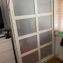 IKEA – KVIKNE Wardrobe with 2 sliding doors, white120x190 cm