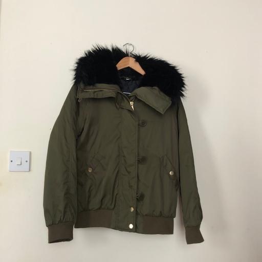 Buy & Sell South West London Sands End - South West London - Photos for Topshop army green winter jacket with hood