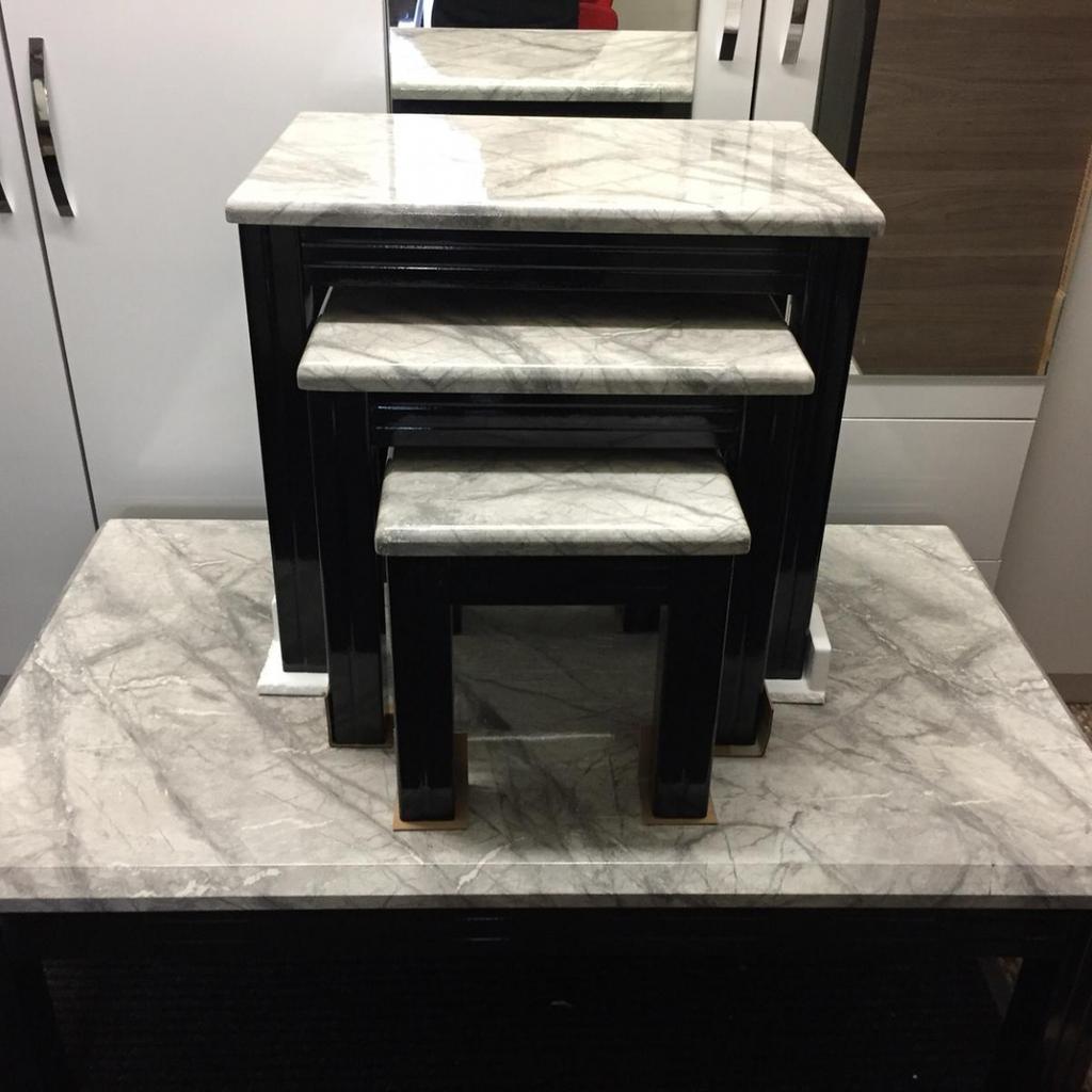 Brown Marble Effect Nest Tables in BD18 Bradford for £130.00 for sale
