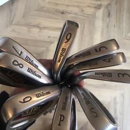Wilson staff golf irons, SW - 3 iron, well used but made me a 25 handicapper down to a 14, only selling cos I’ve finally invested in some new irons or I’d be a happy golfer playing with these, great for beginner or a some one looking for some cheap irons possible drop off if close  £25 ONO