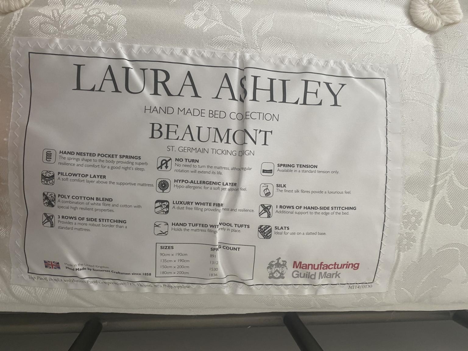 Laura Ashley Double Beaumont Mattress in BR3 London for £300.00 for