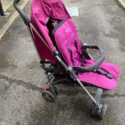 Silver Cross Reflex in good used condition, has some marks on from getting in and out of the car (as pictured) but no rips or tears and rain cover still in perfect condition again I rips or tears. Suitable from birth upwards. £50 Collection Shoebury, on other sites