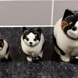 Moggy range / Moggies collection

Quail cat ceramic trio - Truffle

Cat figurines / ornaments

Excellent condition

Collection only

Dimensions
Small H 3.5"
Medium H 4.25"
Large H 6" 
(approx sizes)
