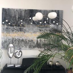 Wandbild 15o cm / 120 cm a Acryl auf Leinwand mit Blattgold und Silber