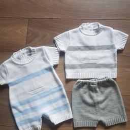 Boys Spanish knitted romper and top and short set both 12-18 months but sizing does come up small. Great condition collection from Leeds 9 East end park
