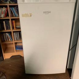 Bush Under counter fridge with top freezer box. In good working order - only selling due to buying a larger one. Bought from Argos 2 years ago for £140. Can deliver locally for fuel cost. Reduced to £10 to get rid before I dump it at the tip on Saturday 
