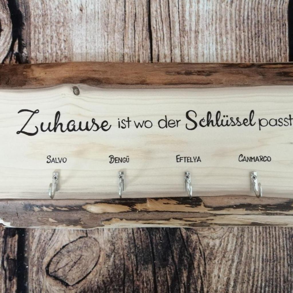Schlüsselbrett Name Spruch Zuhause Hochzeit in 89192 Rammingen für 20