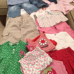 14 items of Girls 3-4 years clothes
Next. White skirt
 Red skirt
 2x Jeans
 Pink jacket
Zara beige pinafore
Blue zoo pink trousers
George green/ white spotted blouse
 White blouse
 Blue/ white / red roses blouse
M&S Charlie &Lola top and shorts
 Pink floral swimsuit
 Mini mode 2x swimsuits pink
 Red/ white stripe
Collection only
Smoke free home