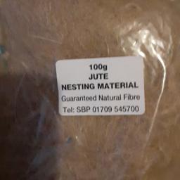 8 bags of nesting material for canaries £1.50 a bag or all £10