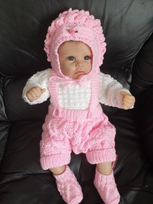 Buy & Sell West Midlands Solihull - Photos for Knitted 0/3m Olivia Romper Set Pink White