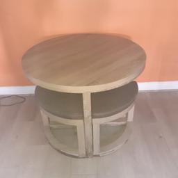 Free table and chairs in good condition apart from bottoms of the table and chairs due to water damage but would be ideal for someone to strip down and do up as a project. collection only from Mansfield area