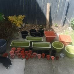 Job lot 54 plant pot all different sizes and 3 metal fence plant holders in good condition what u see in picture is what u get PLEASE NO TIME WASTED PLEASE AND MUST COLLECT framwellgate moor durham