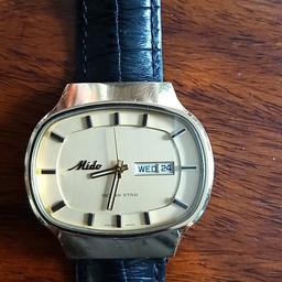 verkaufe aus Nachlass diese Mido Uhr automatic Ozean star mit Tag und Datum original 14 Karat 80 mikro