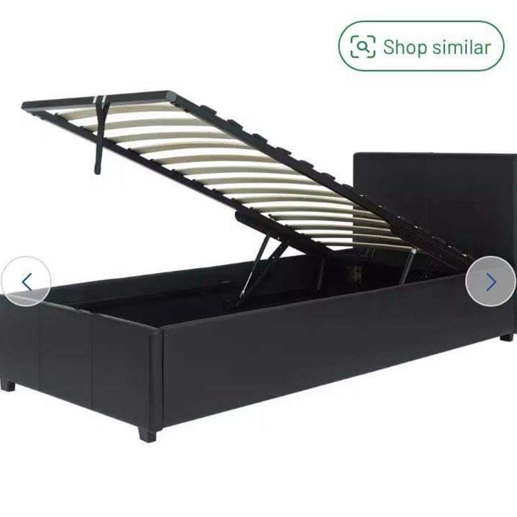 single black leather ottoman bed in ST5Lyme für £ 20,00 zum Verkauf
