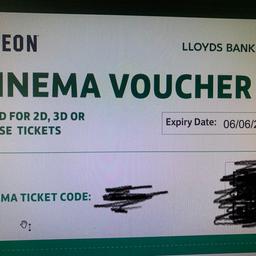 Valid for 2D, 3D an Isense tickets.
Expiry date 6-June 2021. You can use the barcode in cinema or book online and chose seat. Will send electronically the tickets for a fast delivery. You should have a 30% discount Shpock code to apply