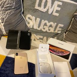 iPhone XS 64gb gold phone like new has been in case and screen protector on since day 1, come with earphones, earphones adapter, lead and plug all brand new never used, open to all networks,COLLECTION ONLY