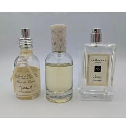 Perfume Bundle including:

Jo Malone Basil & Neroli 100ml (about 30ml remaining)
Andrea Maack Smart 50ml (at least 40ml remaining)
Mathilde M. Fleur de Cotton pillow mist 50ml (half left).

Dispatched with Royal Mail 2nd Signed For
