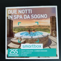 Smart box due notti in spa da sogno che comprende n. 2 notti - 2 colazioni - 2 giornate -benessere per due persone in hotel 3 e 4 stelle - 255 soggiorni a disposizione del valore di €. 229. Vendo per impossibilità all'utilizzo scadenza 03.12.2021.