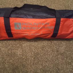 Mountain warehouse 2 man tent is fully waterproof  Measured at 15oomm lightweight tent brand new bought of amozon £41.99 only want £15