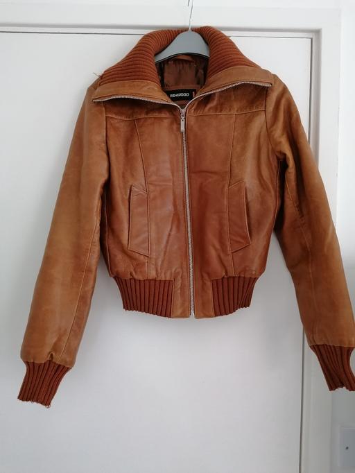 Buy & Sell South East London Tulse Hill - South East London - Photos for Premium tan leather bomber jacket size 12