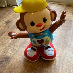 Fun interactive monkey which chases your child when they come near.
Music, singing & lights.
Introduces numbers & letters.
Full working order.
Excellent condition.
Collection only Epsom Downs KT18