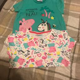 Only worn once each peppa pig t shirts from smoke and pet free  home