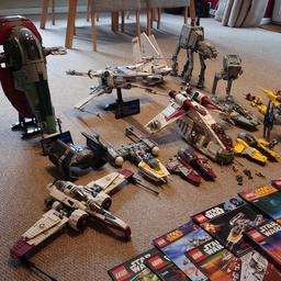 Multiple sets, including some collector sets, with all instructions included. Bricklink price for all £1316, I'm selling for £900.

Sets included (with instructions):
10240 X-Wing
75054 AT-AT
75021 Republic Gunship
75049 Snowspeeder
75172 Y-Wing
75060 Slave-I
75150 TIE Fighter & A-Wing
75094 Imperial Shuttle
75153 AT-ST Walker
75135 Obi-Wan's Fighter
75038 Anakin's Fighter
75092 Naboo Starfighter