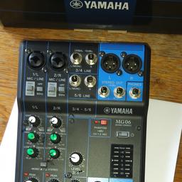 Yamaha MG06 Mischpult – Kompaktes Mischpult mit sechs Eingangskanälen und D-PRE-
Mikrofonvorverstärkern