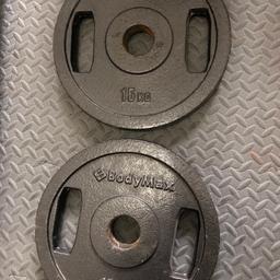 2x15kg weight training Olympic cast iron weights 2” hole