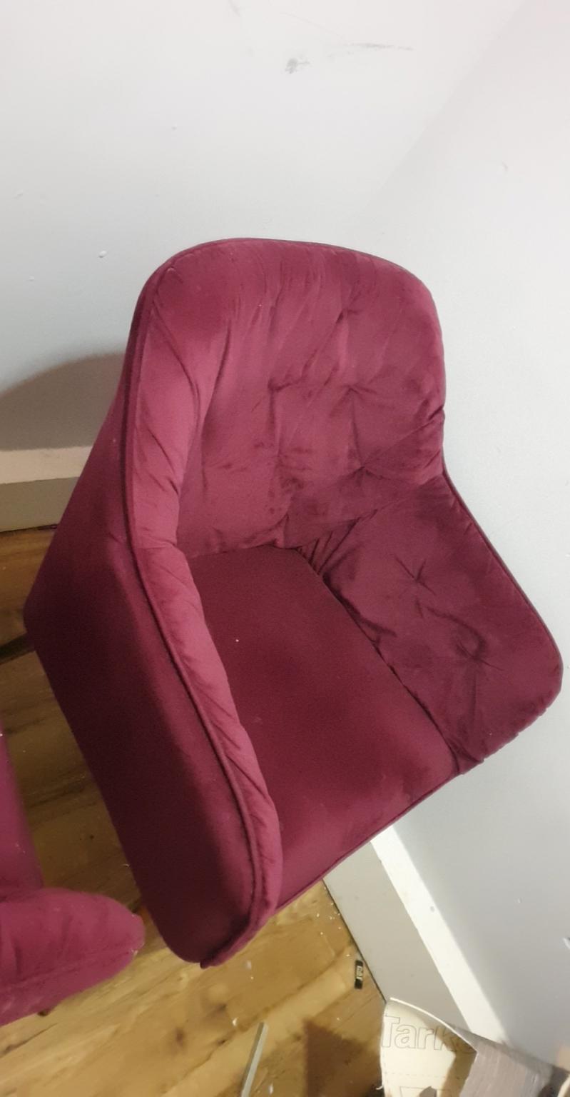 x4 Red VELVET Dining Chairs in TW2 London für 40,00 £ zum Verkauf Shpock DE