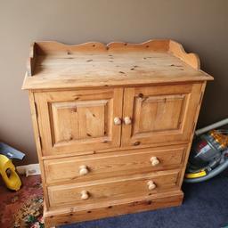 Solid pine changing unit in good condition
