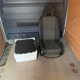 He we have for sale a single seat with the base that can be used for passenger and drivers side of Mercedes sprinter or VW crafter in good condition