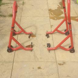 motorcycle paddle stands only been used once literally like brand new