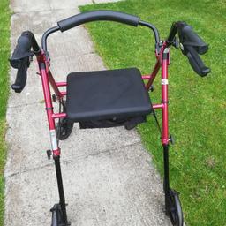 This is a strong and sturdy walking aid with bag for shopping and a seat. Its in excellent working condition... No longer required