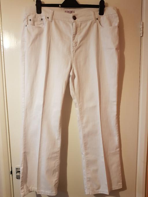 Buy & Sell Hampshire Test Valley - Photos for M&S Per Una White Cotton Trousers