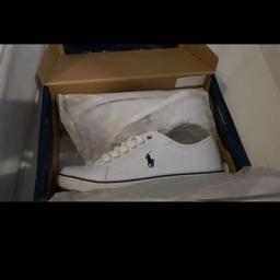 Brand new, still in box Ralph Lauren shoes. Pure white, size 5, purchased for £50.