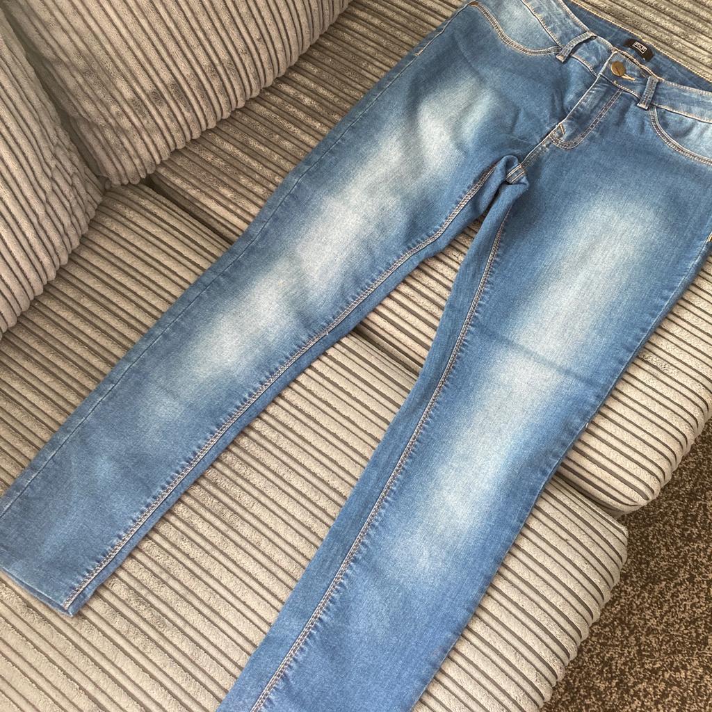 Ladies blue jeans f&f size 10 short leg
