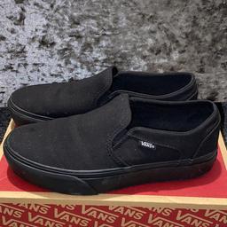 Black platform slip on vans have worn these twice come with box