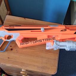 nerf accurstike raptorike 
with bipod and both magazines
some darts missing 
functions perfectly 
£10 or best offer