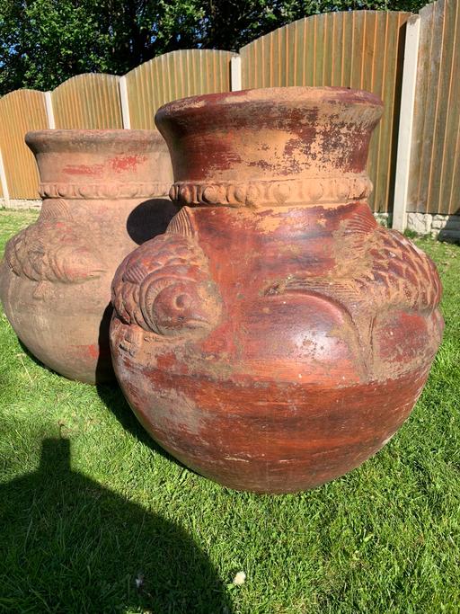 Buy & Sell West Midlands Walsall - Photos for Garden cauldron pots, Koi fish on them