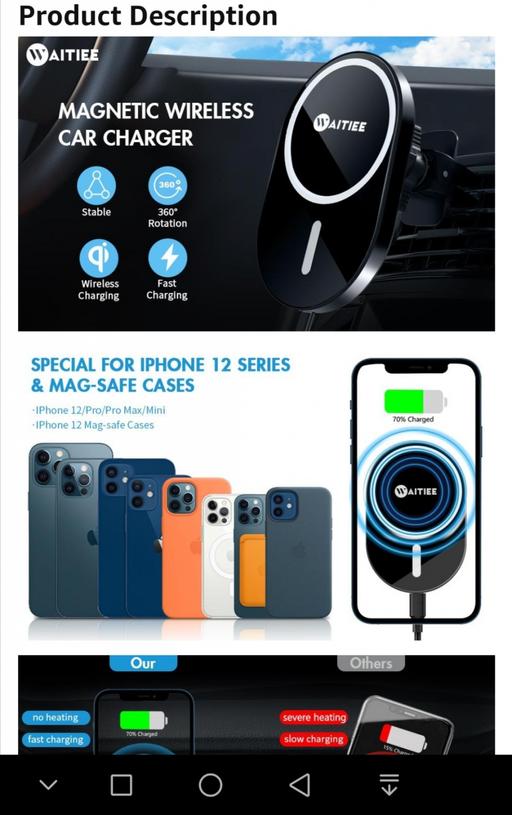 Buy & Sell West Midlands Birmingham - Photos for Magnetic Wireless Car Charger Compatible with